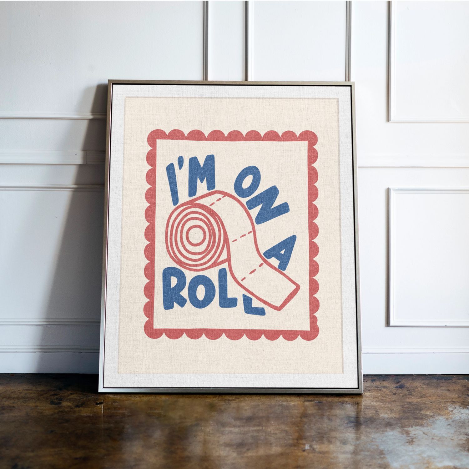 I'm On A Roll, Funny Bathroom Print I'm On A Roll, Funny Bathroom Print