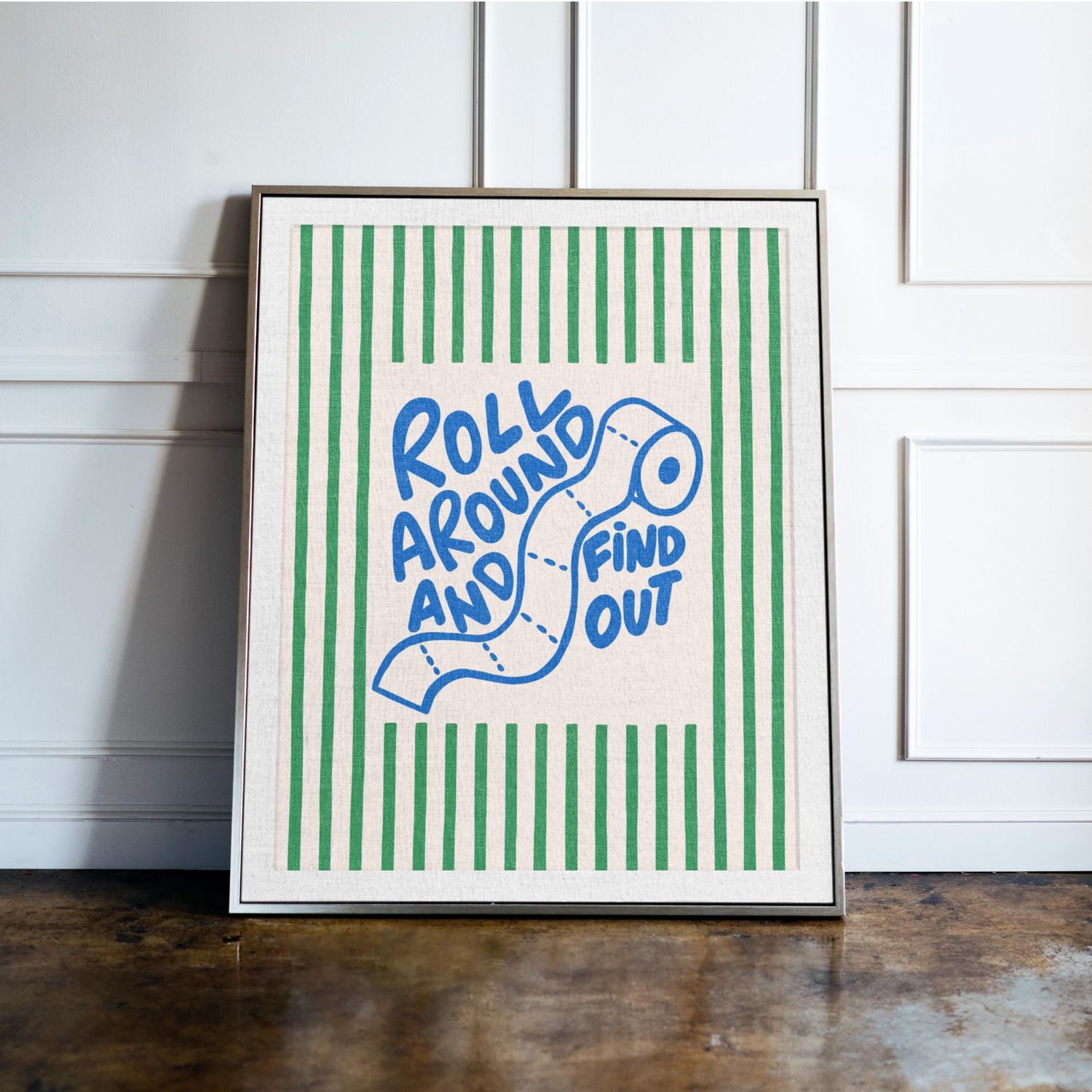 Roll Around And Find Out, Funny Bathroom Print Roll Around And Find Out, Funny Bathroom Print