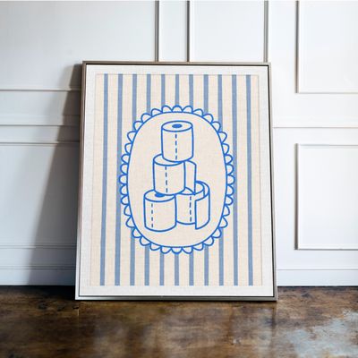 Toilet Rolls, Blue Bathroom Print Toilet Rolls, Blue Bathroom Print