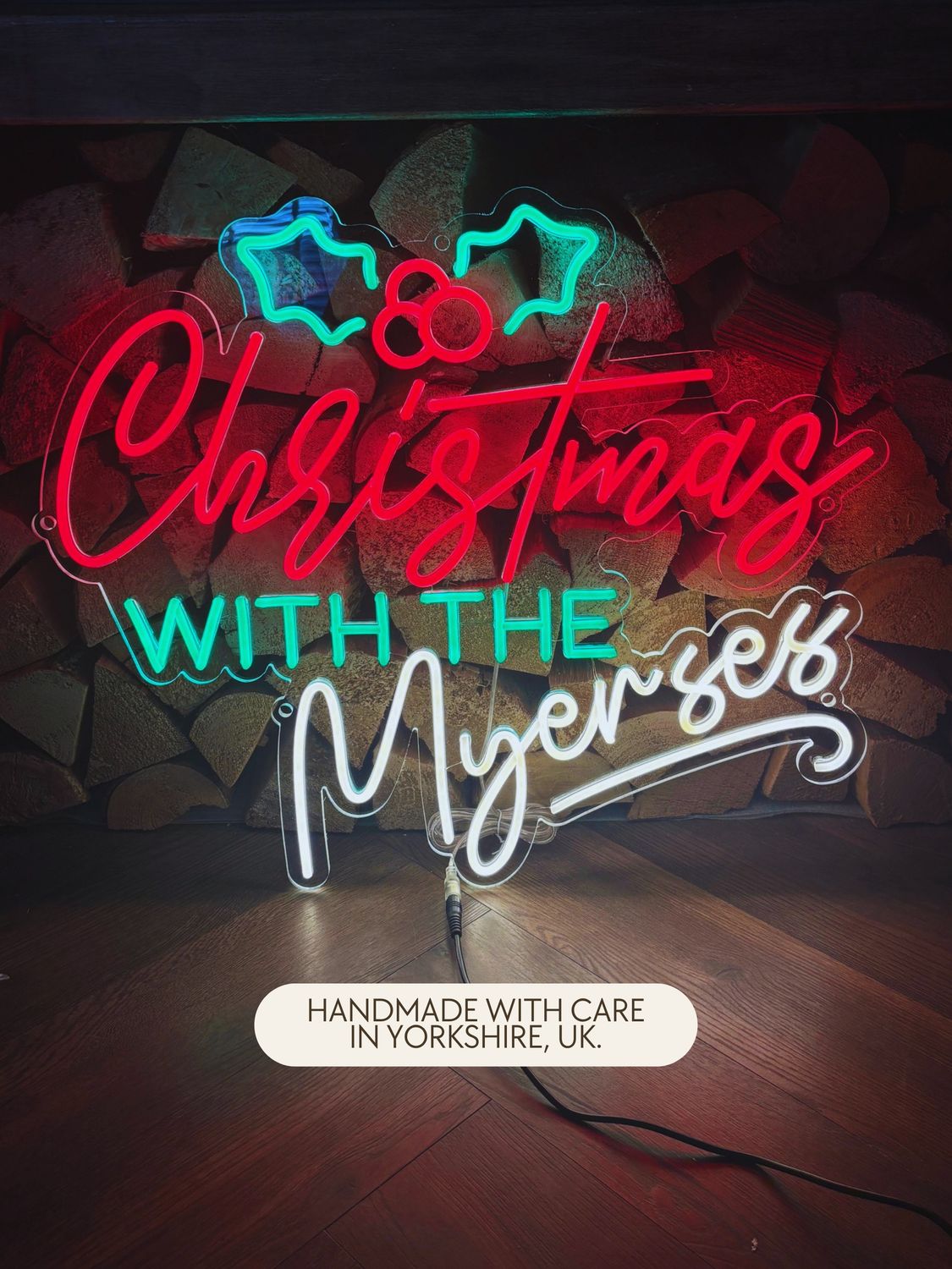 Custom Surname Merry Christmas with the LED Neon Sign Custom Surname Merry Christmas with the LED Neon Sign