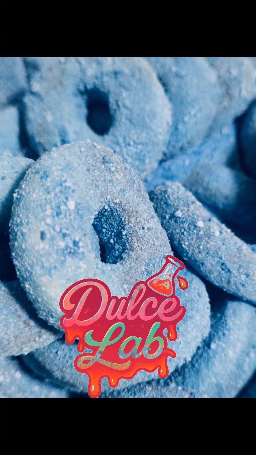 Sour blue raspberry rings 10oz