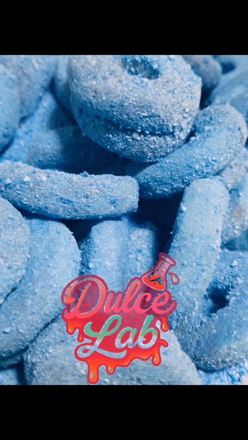 Sour blue raspberry rings 1 lb (16oz)
