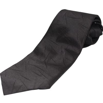 Black Multi-Stripes Adjustable Zipper Necktie