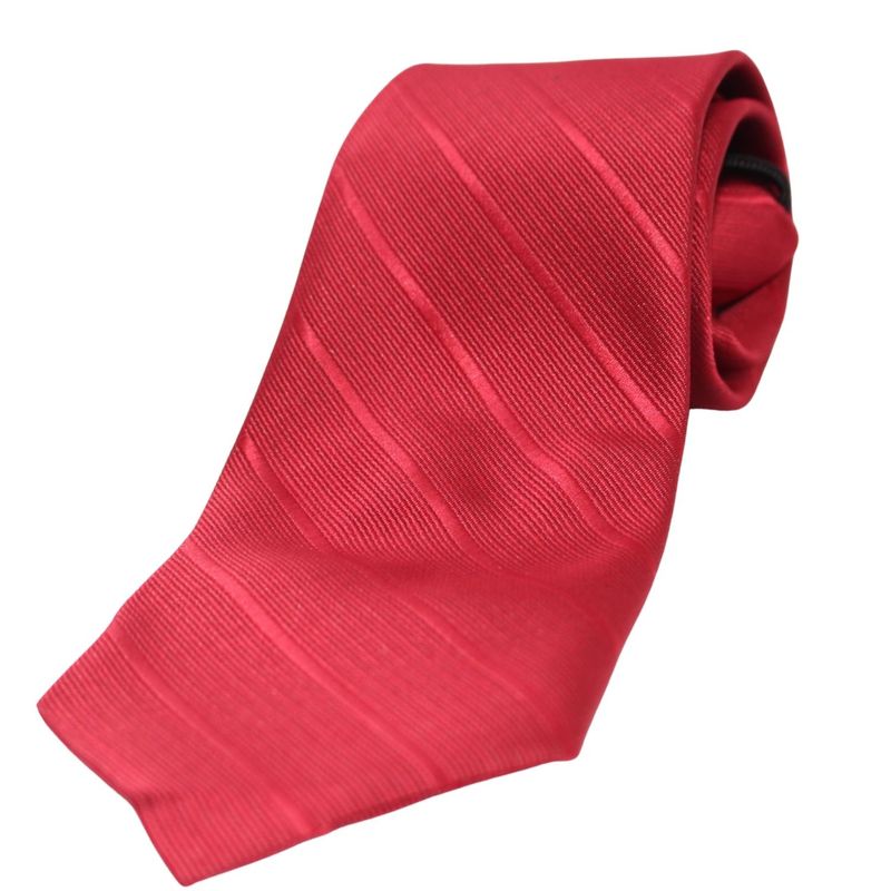 Red Striped Adjustable Zipper Necktie