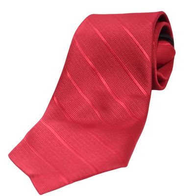 Red Striped Adjustable Zipper Necktie