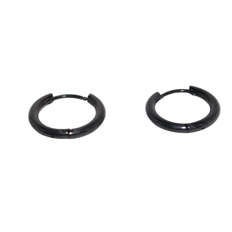 Small Black Ring Earrings