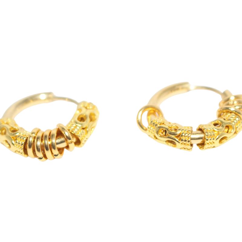 Gold Charms Petite Hoop Earrings