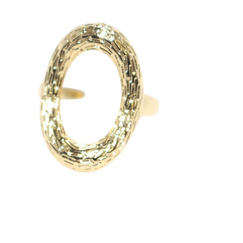 Gold Oval Adjustable Ring