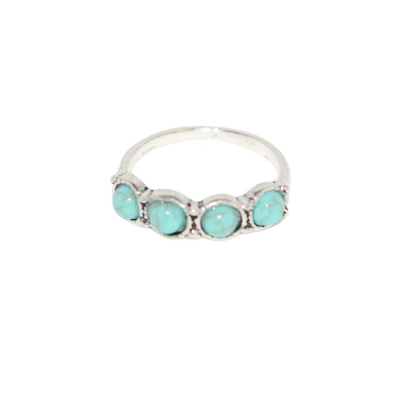 Bohemian Style Petite Turquoise Ring