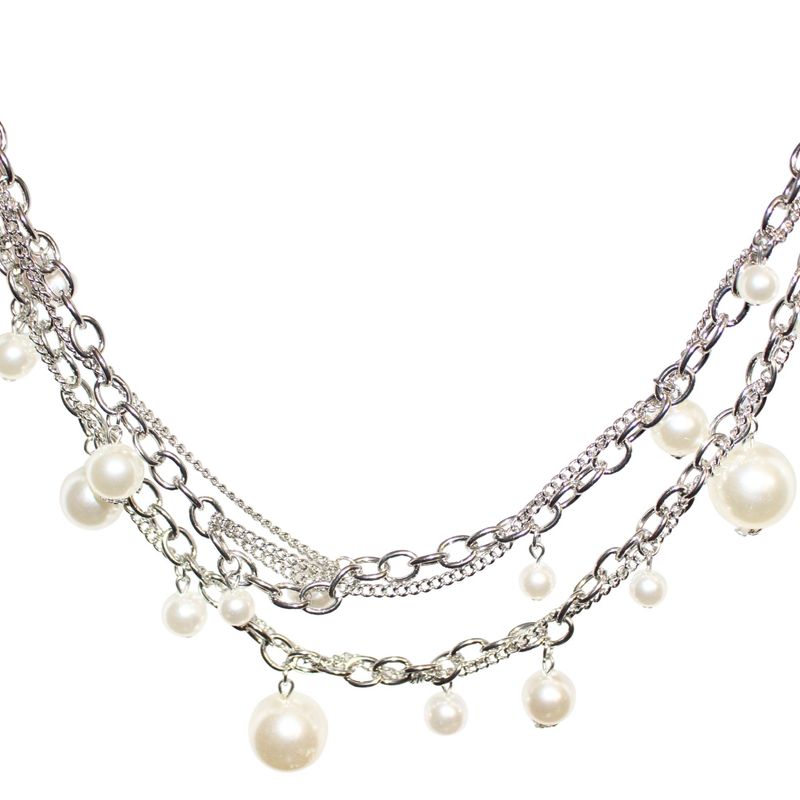 Beaded Silver and Pearl Pants/Handbag Chain