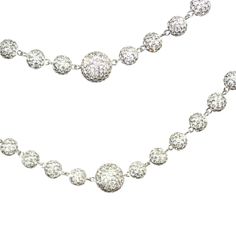 Beaded Rhinestone Cluster Silver Pants/Handbag Chain