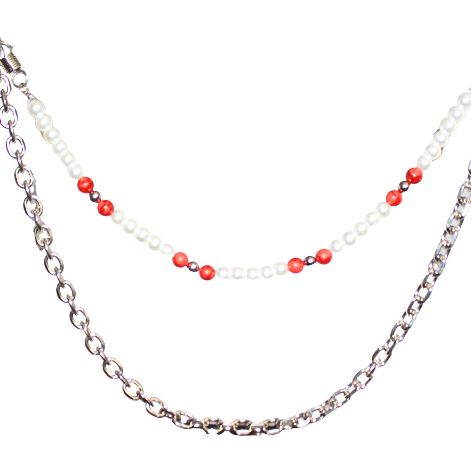 Beaded Red and Pearl Pants/Handbag Chain