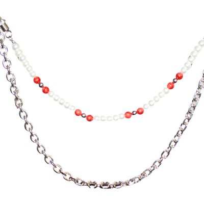 Beaded Red and Pearl Pants/Handbag Chain