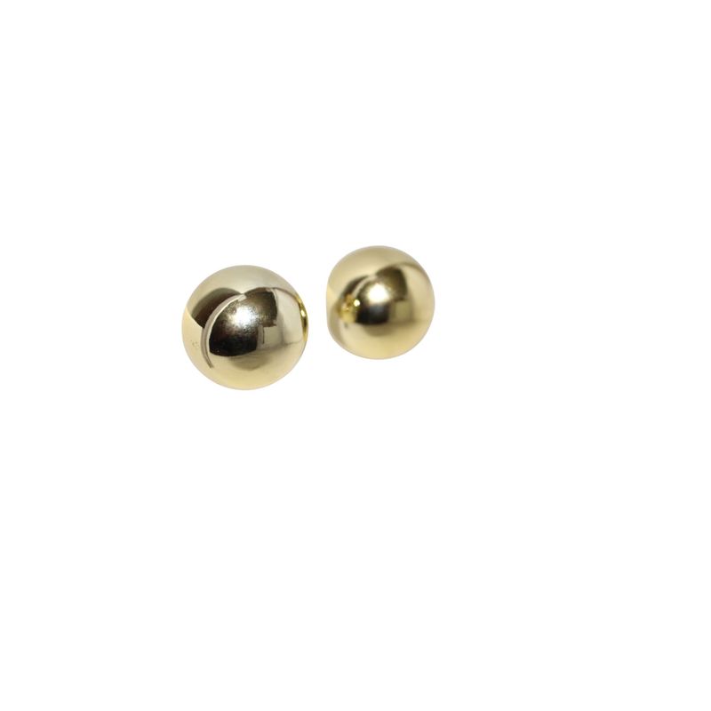 Round Bulb Gold Stud Earrings