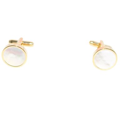 Mother of Pearl and Gold Cufflinks