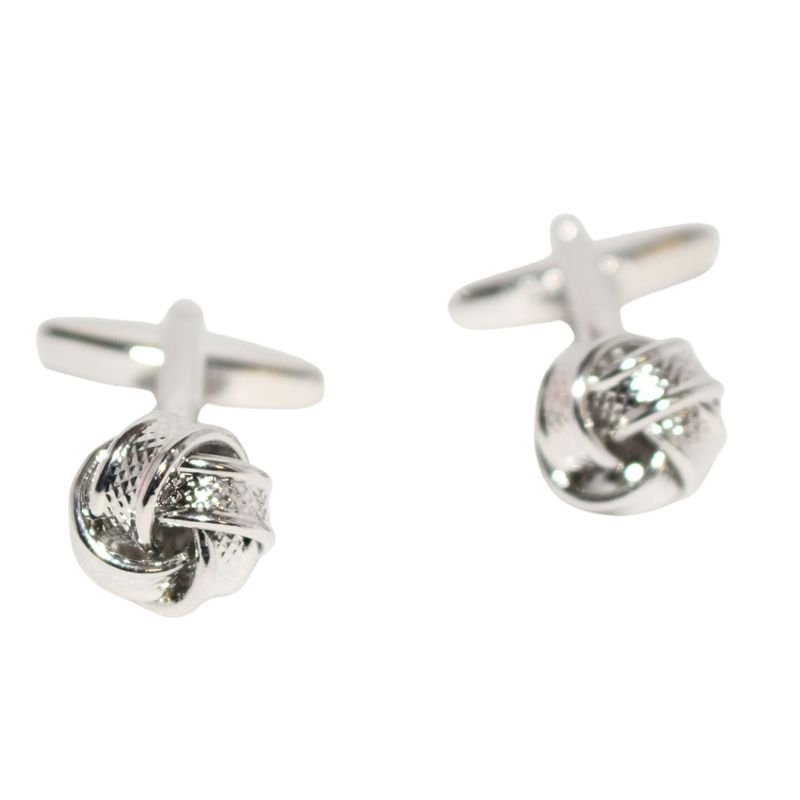Silver Floral Knot Cufflinks