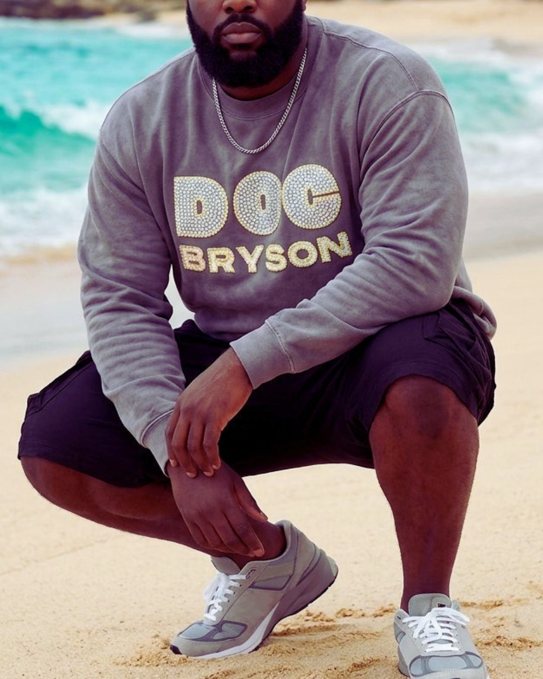 DOC BRYSON Custom Bling Graphic Long Sleeve T-shirt