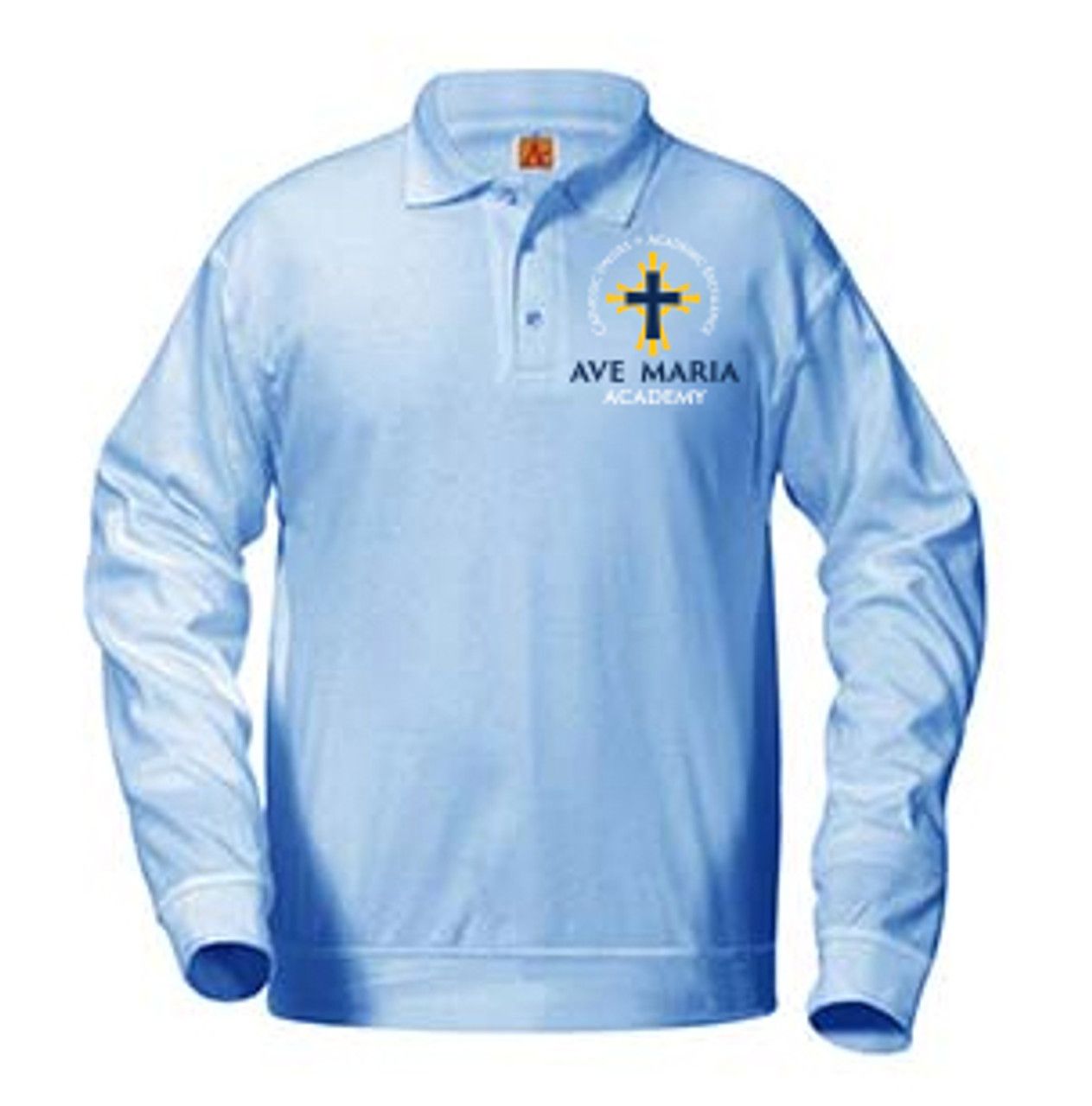 Long Sleeve Banded Bottom Polo-AMA