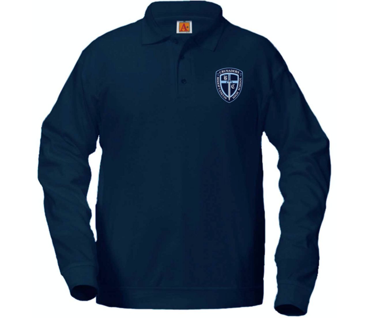 Long Sleeve Banded Bottom Polo - BCHS