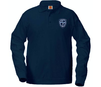 Long Sleeve Banded Bottom Polo - BCHS