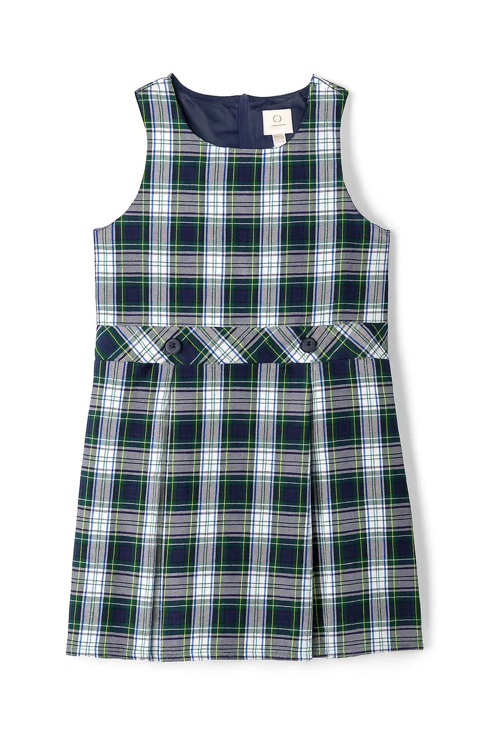 Plaid Drop Waist Jumper (80)