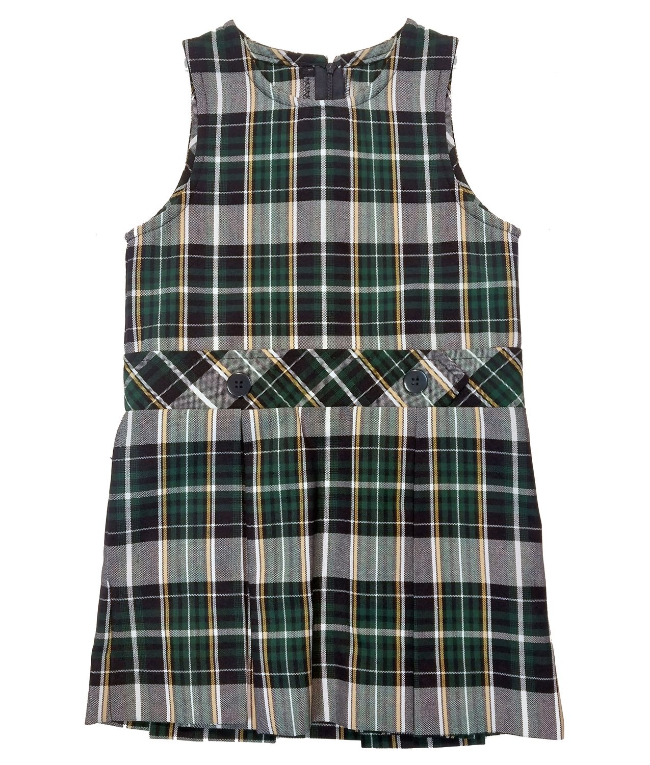 Plaid Drop Waist Jumper (1B)