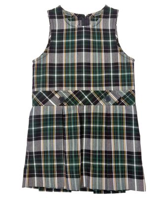 Plaid Drop Waist Jumper (1B)