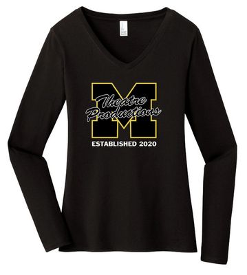 Women’s Long Sleeve V-Neck - Montour Theatre