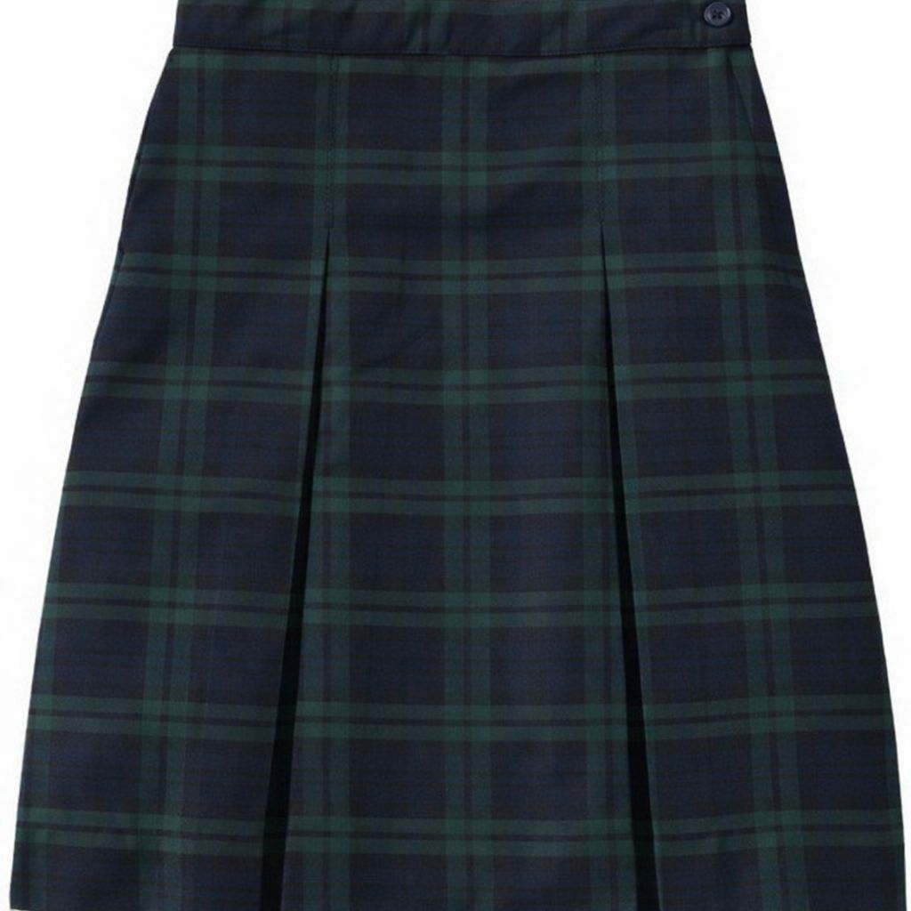 Plaid 2Kick Pleat Skirt (79)