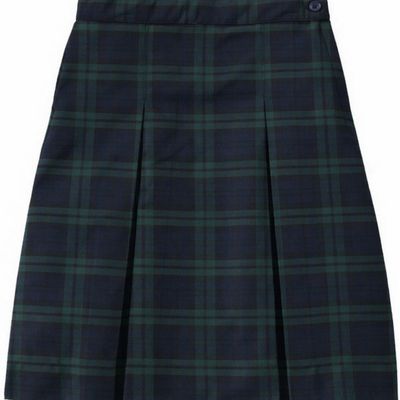 Plaid 2Kick Pleat Skirt (79)