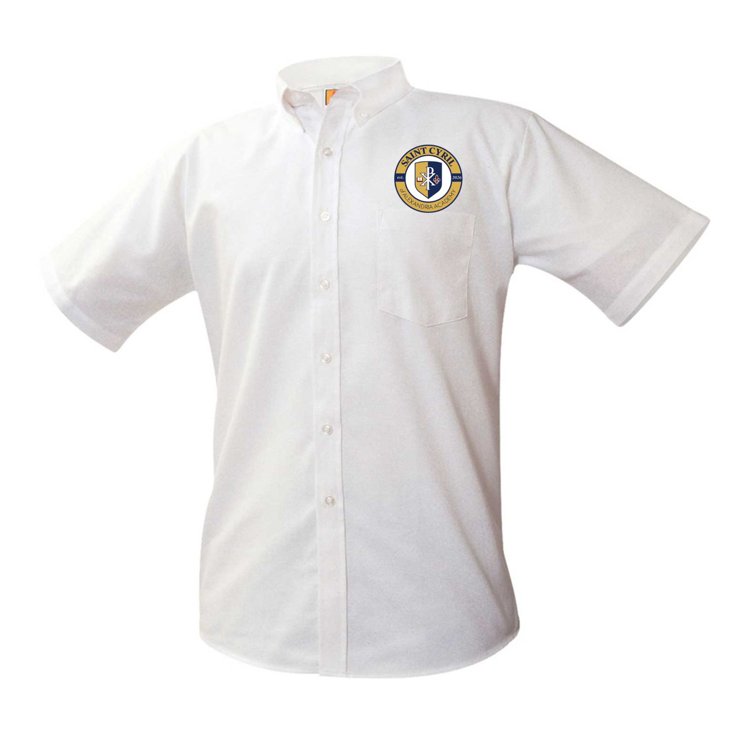 Boys Short Sleeve Oxfords - STCA, Color: White