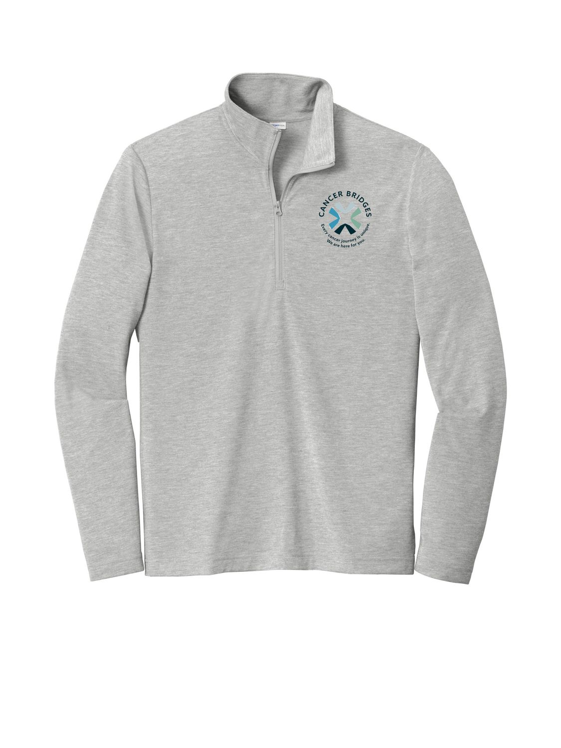 PosiCharge Tri-Blend Wicking 1/4-Zip Pullover - Cancer Bridges