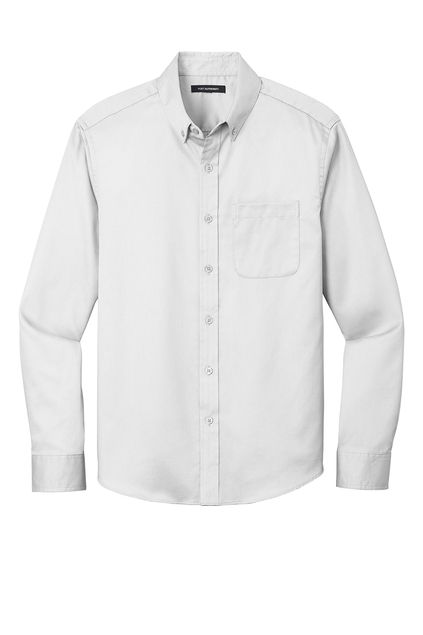 Mens Long Sleeve Oxfords - MOSS, Color: White