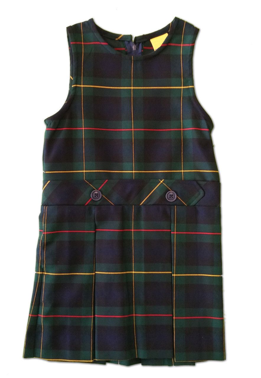 Plaid Drop Waist Jumper (83)