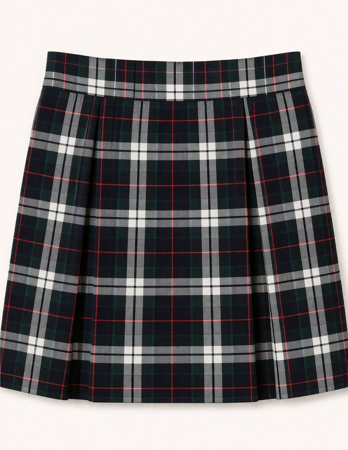 Plaid 2Kick Pleat Skirt (89)