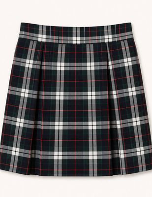 Plaid 2Kick Pleat Skirt (89)