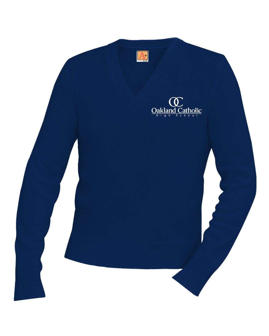 V-Neck Pullover Sweater - OCHS, Color: Navy