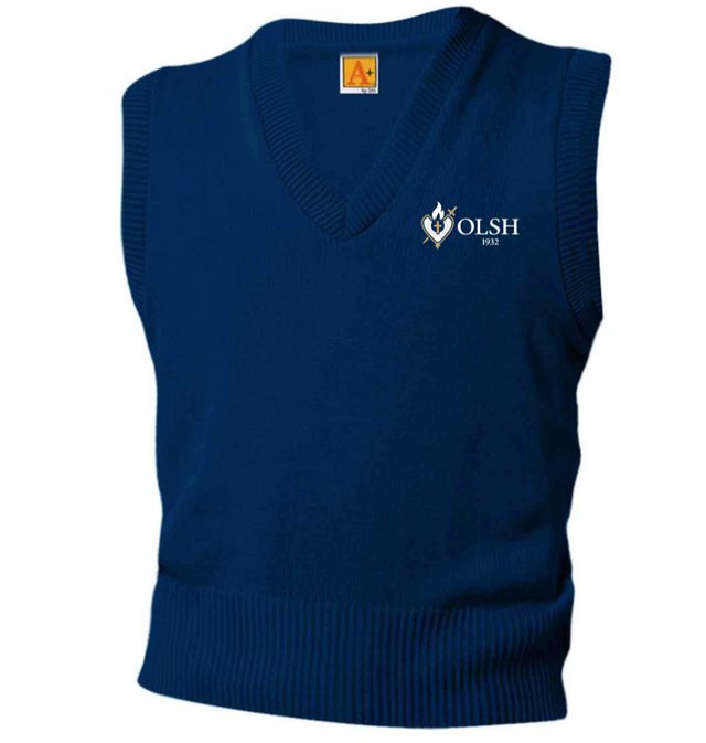 V-Neck Pullover Sweater Vest - OCHS, Color: Navy
