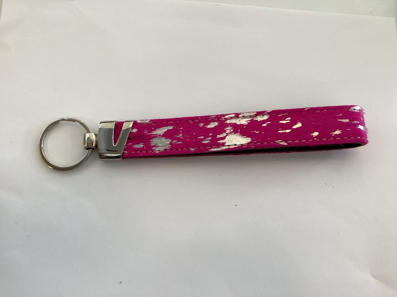 Western Cowhide Keychain