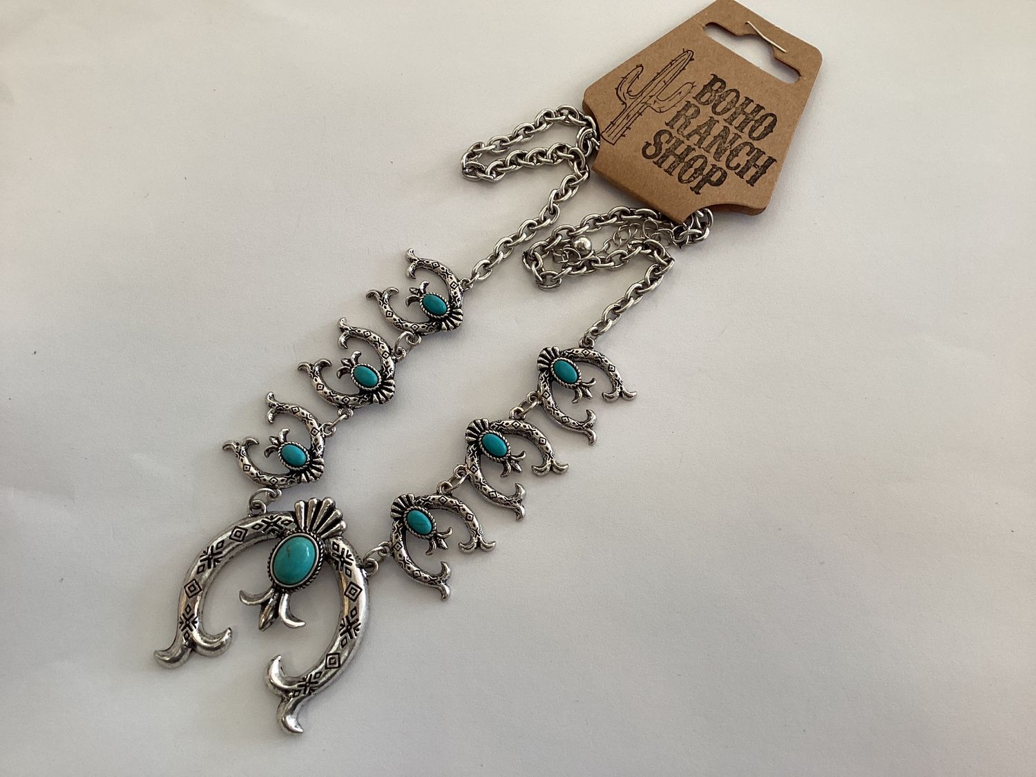 Squash Blossom Pendant Necklace