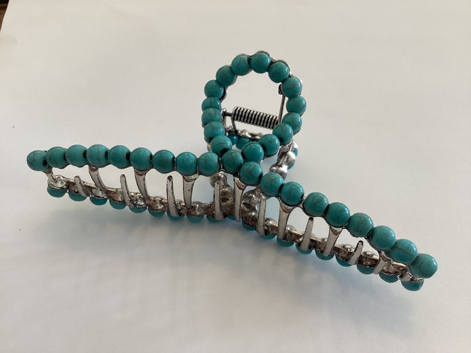 Western Claw Clip, Color: Turquoise