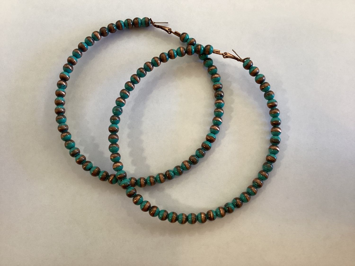 Hoop earrings, Style: Turquoise