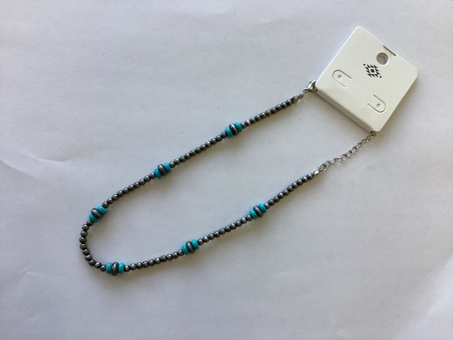 Turquoise and Navajo Pearl Choker