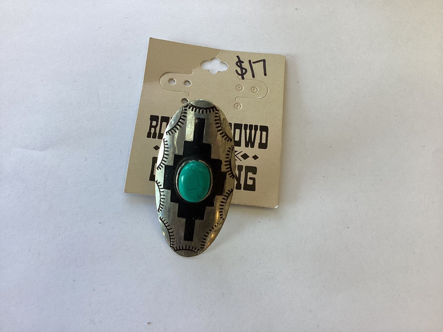 SCARF CLIP, Style: Silver &amp; Turquoise