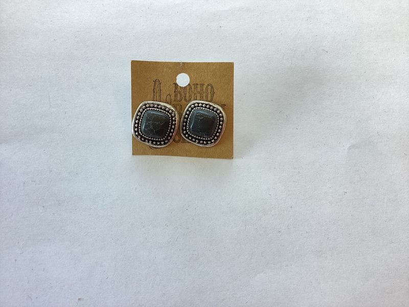 Black Stud Earrings