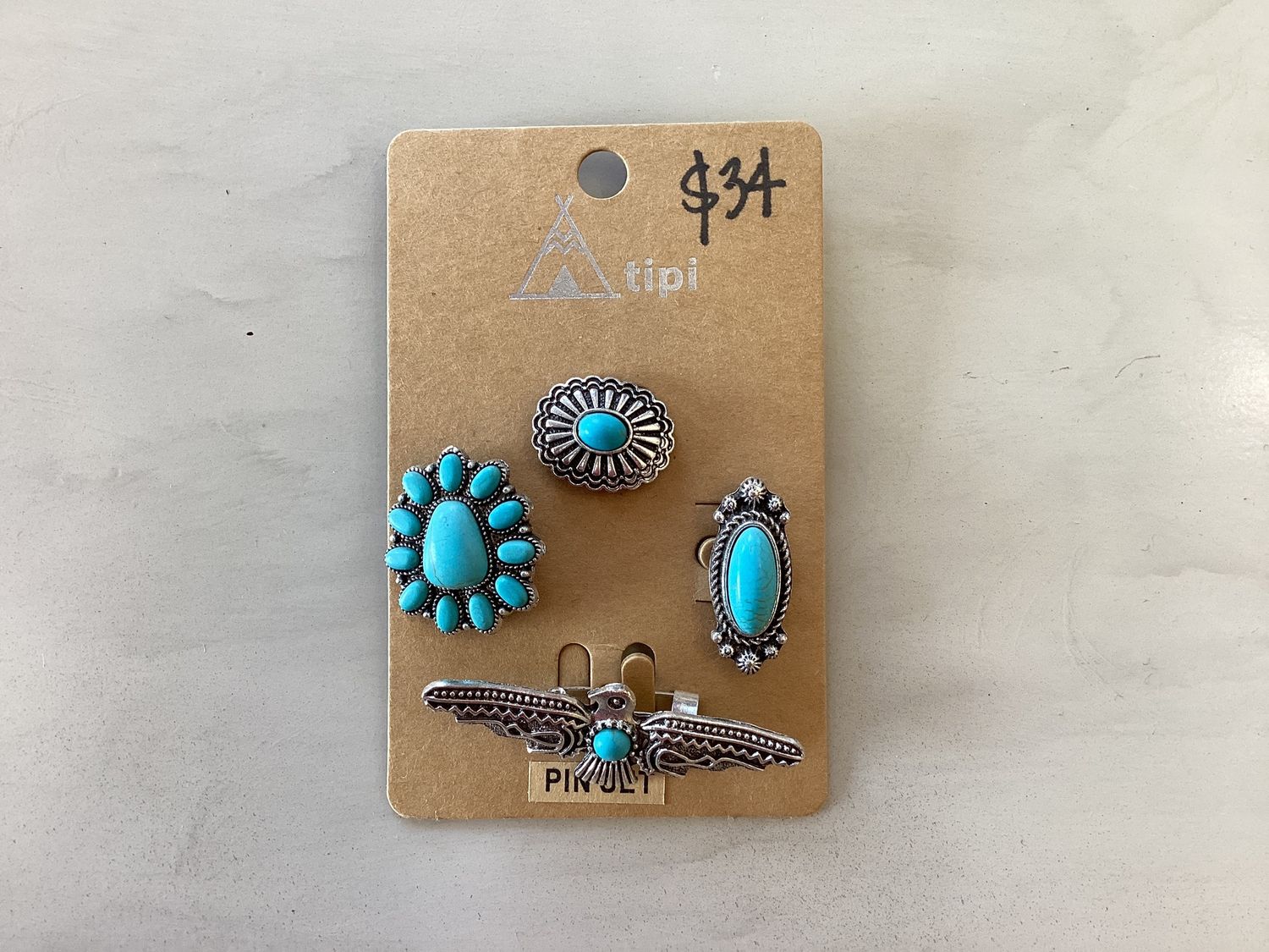 Turquoise Pin Set
