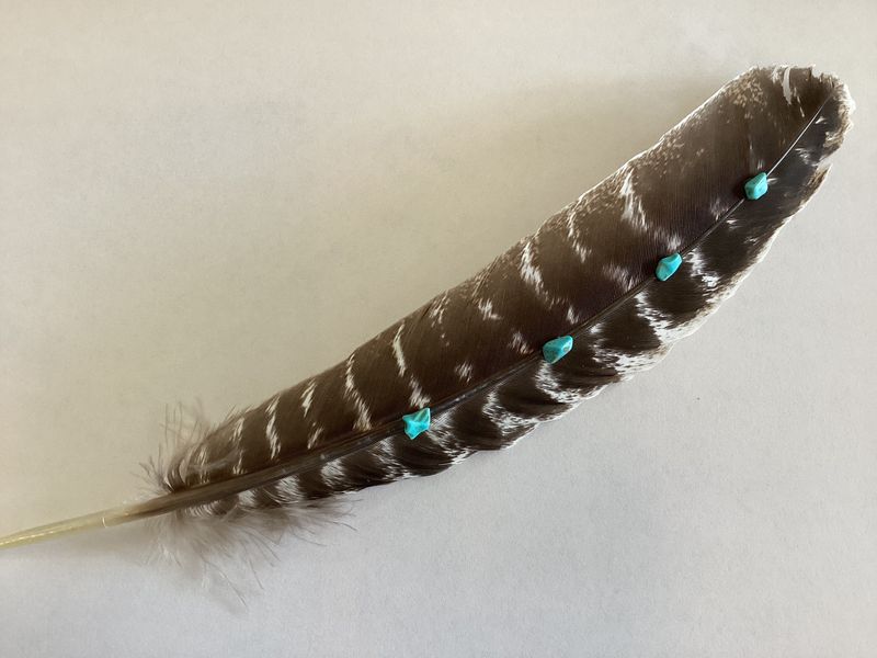 Turq Stone Turkey Feather