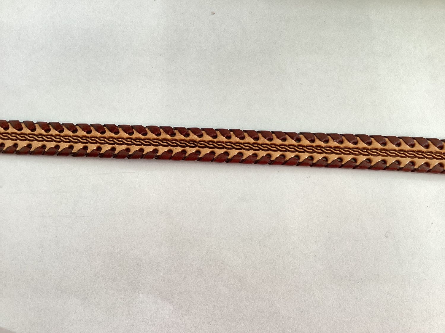 Leather Whip Stitch HB, Color: Tan/Brown
