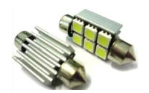 Kit lampade siluro 6 led Epistar