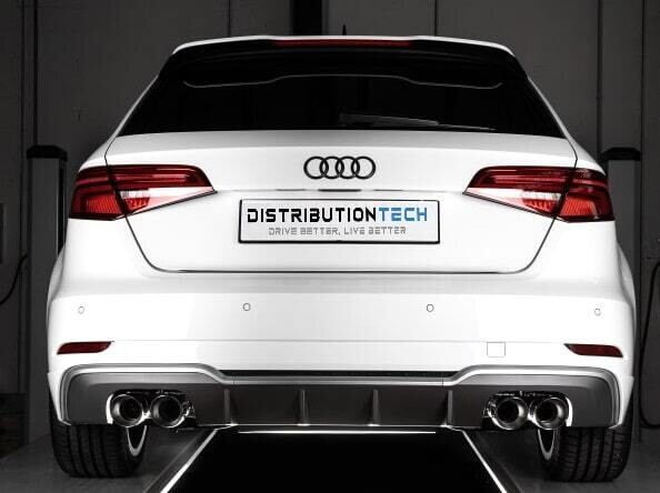 Terminale scarico posteriore sdoppiato sfalsato Audi A3 Sportback 15 TSFI  V8 omologazione CEE
